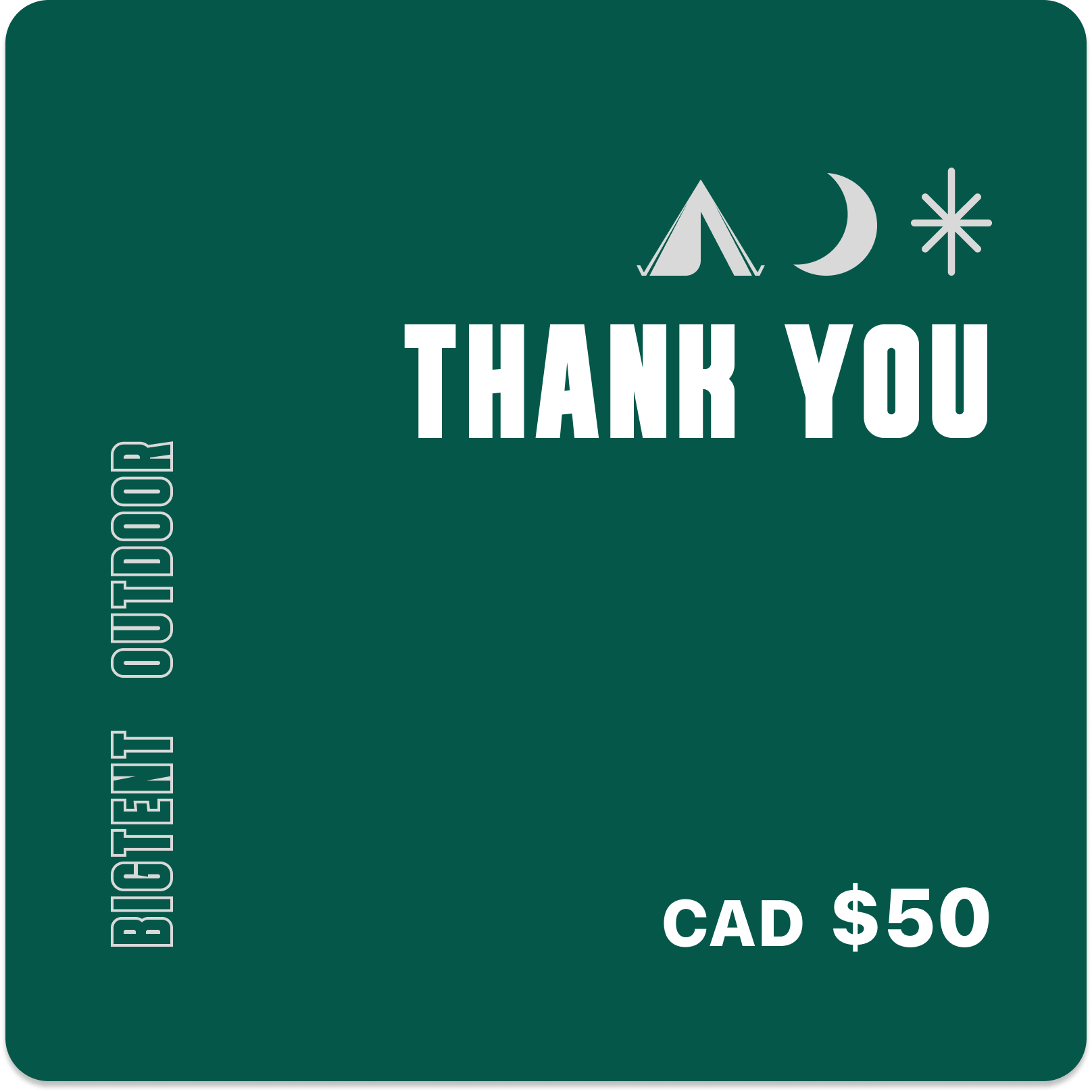 Bigtent Gift Card $50 CAD